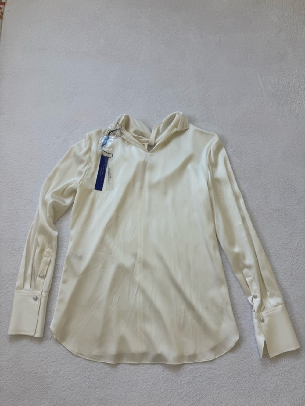 Elle Thahari Cream Satin blouse Shirt